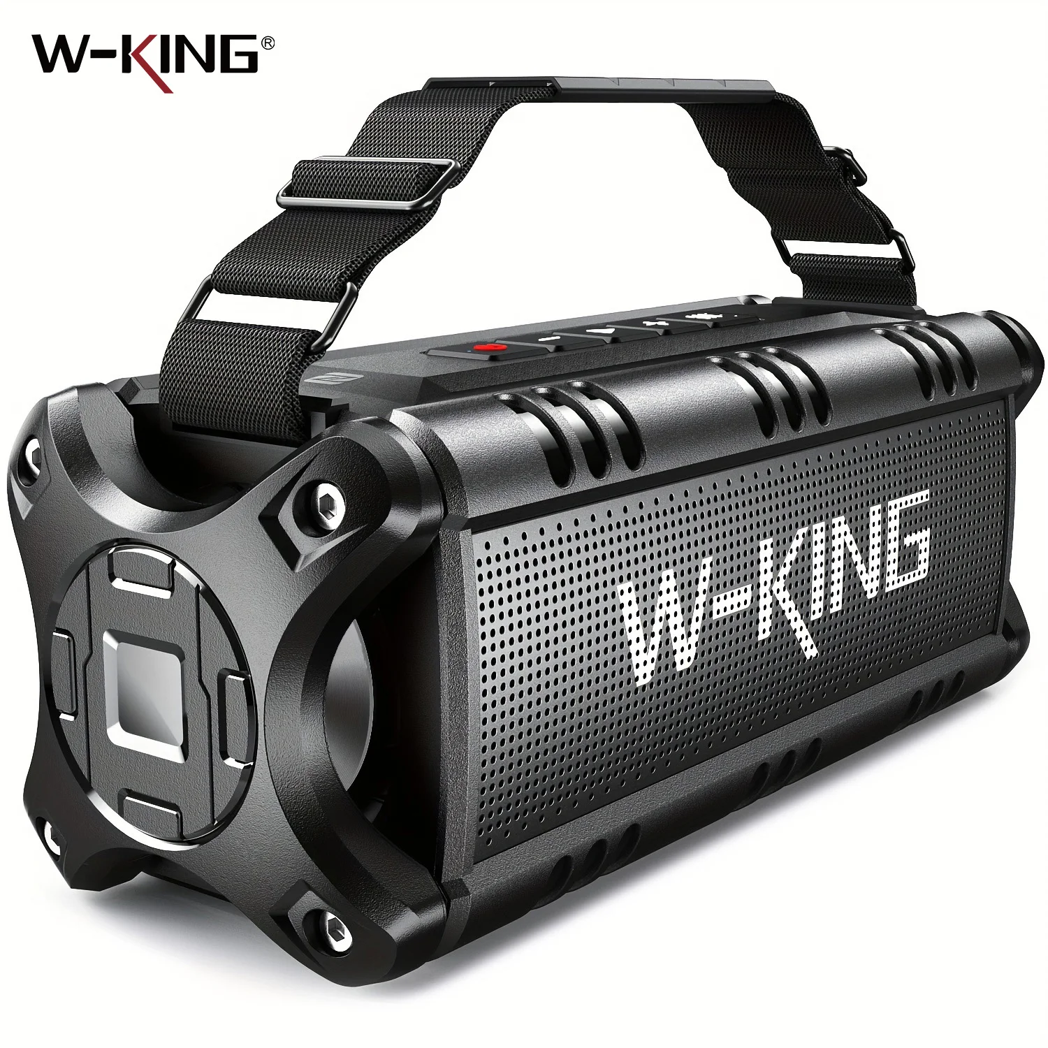 Enceinte Bluetooth W-KING D8, 50W RMS, étanche IPX6, enceintes puissantes sans fil Bluetooth, grande enceinte portable d