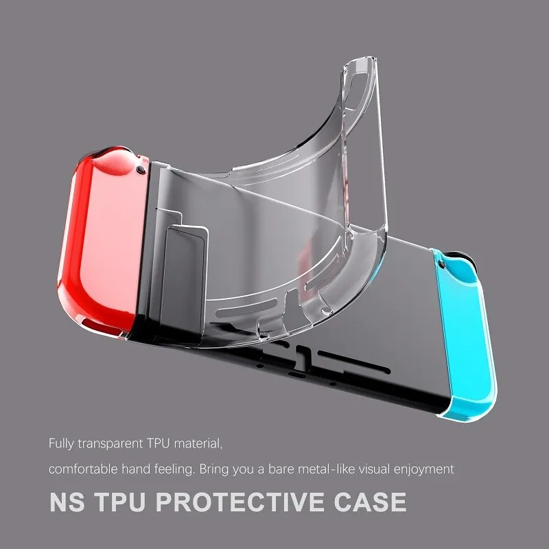 Coque de protection transparente en TPU 3 en 1 pour console de jeux, coque de protection intégrale, accessoire pour console de jeux.