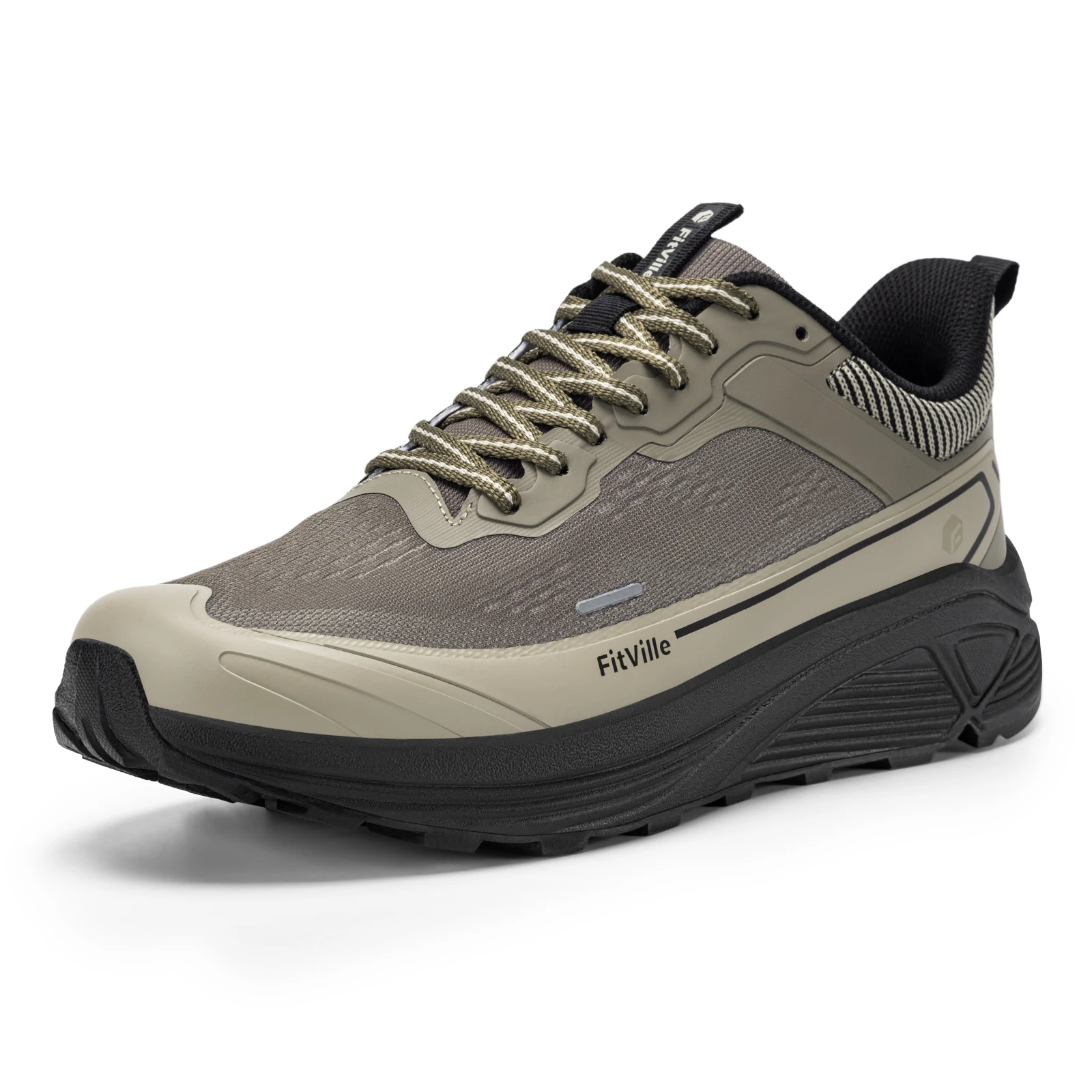 FitVille Extra breite Herren-Sportschuhe, rutschfeste Wander- und Trail-Laufschuhe für Herren, dämpfende Herren-Freizeit-Sneaker, Größe 40–50