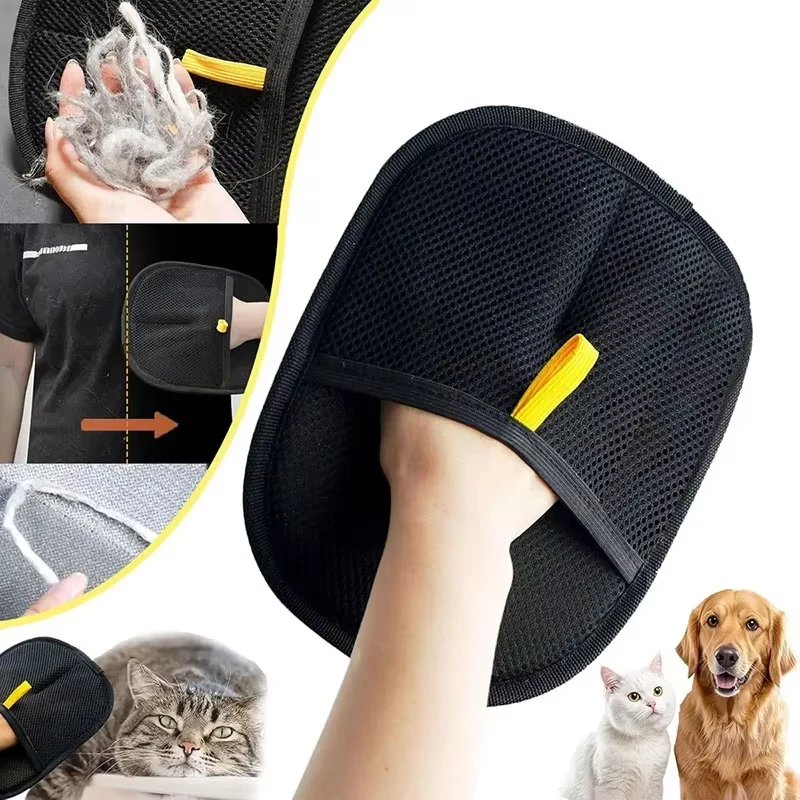 1/2 stücke Pet Pelz Haar Entferner Handschuh Pinsel Anti-Statische Wiederverwendbare Entfernen Handschuhe für Sofa Teppich Kleidung Haushalt reinigung Liefert Image