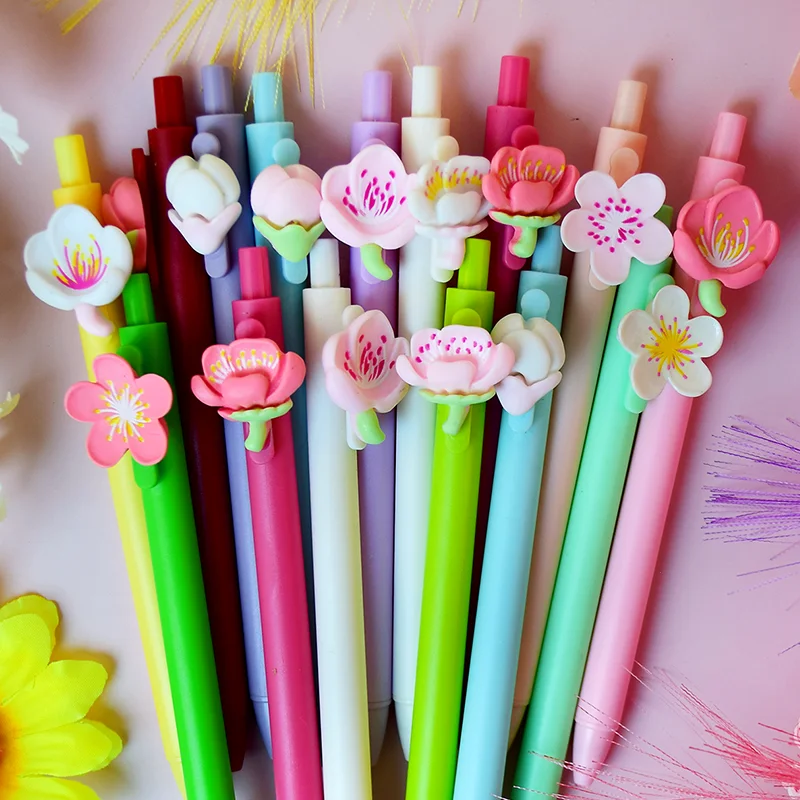 12er-Pack Tulpenförmige Kugelschreiber, Kreatives Schreibwaren-Set, Langlebige Nachfüllungen, Bürobedarf, Glattes Schreiben, Füllfederhalter-Kollektion Image