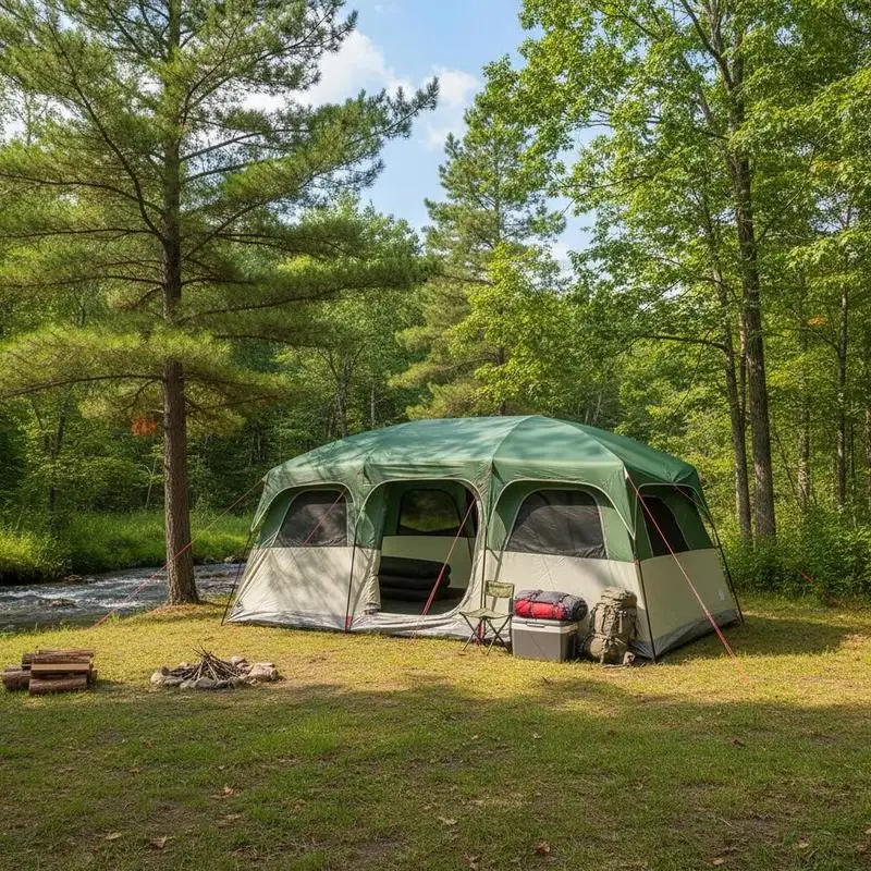 Familienzelt für mehrere Personen – wasserdichtes Campingzelt mit besserer Belüftung, Insektenschutz und Stromanschluss Image