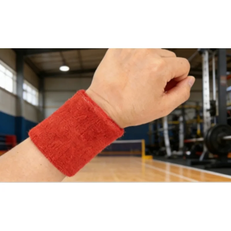 1 Stück 8x5cm Sport-Armband für Outdoor-Fitness, atmungsaktiver, schweißabsorbierender Handgelenkschutz aus Baumwolle, komfortables Fitness-Zubehör