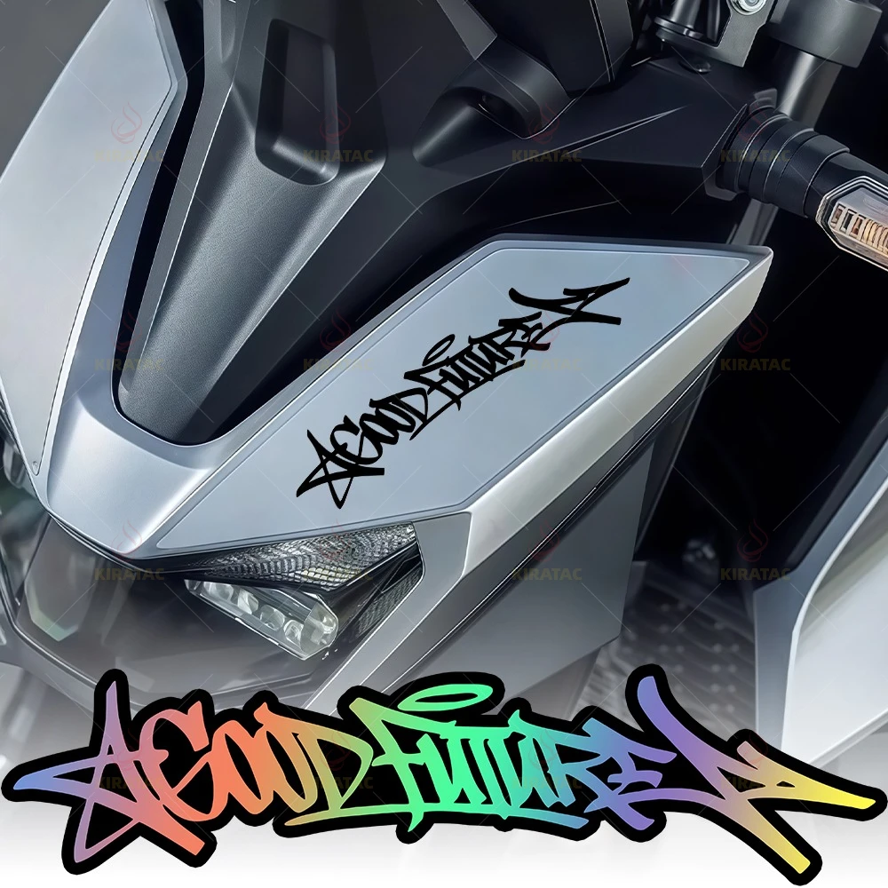2 Stück Good Future wasserdichte Aufkleber, Vinyl-Aufkleber für Motorrad-Kraftstofftank, Verkleidung, Seitenwand, Autofenster Image