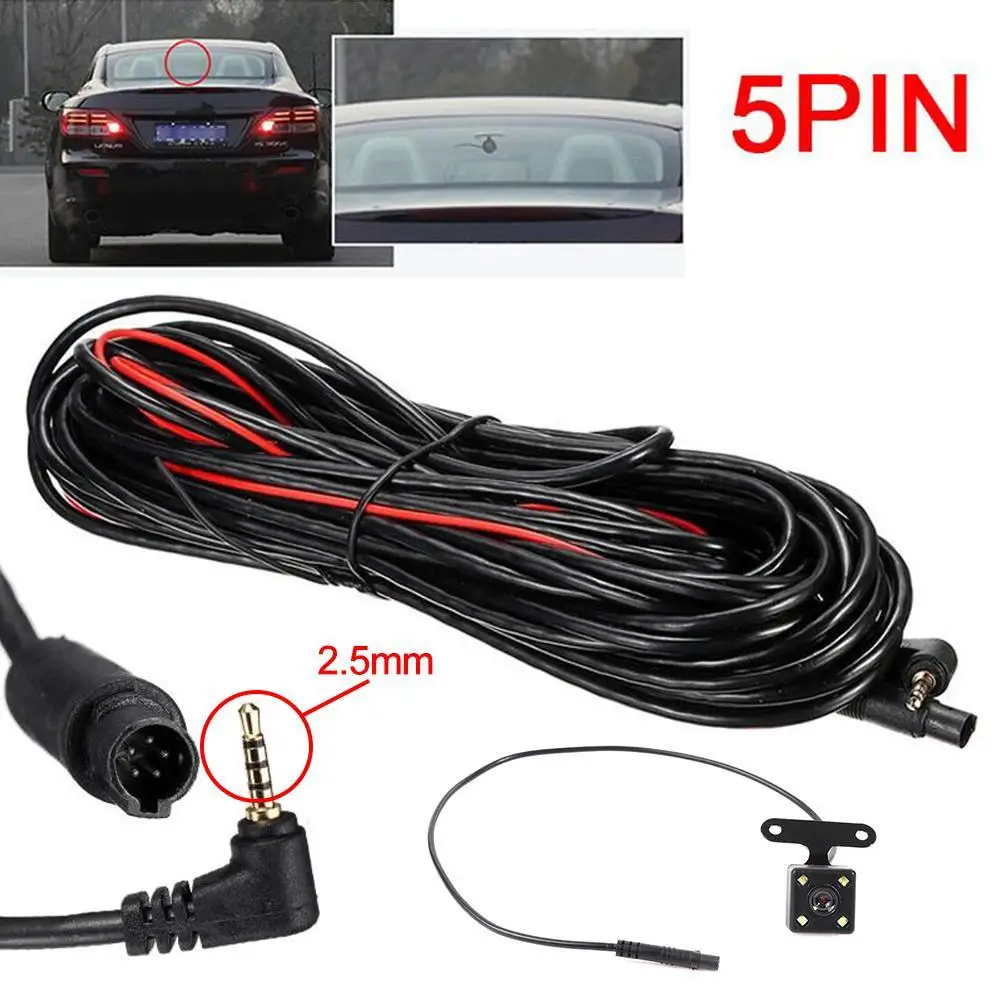 HD Auto Rückansicht Kamera 5 Pin Nachtsicht Rückfahr Auto Parkplatz Kamera Wasserdichte 4 LED Video Kamera Für Auto Zubehör Image