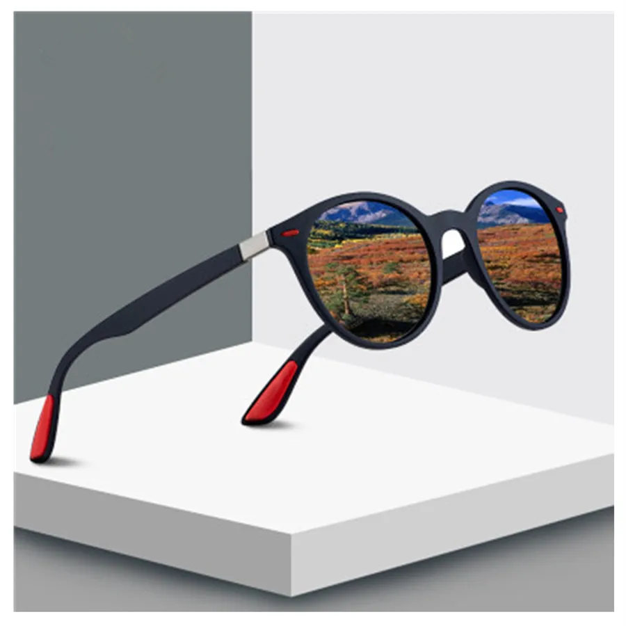 Neue Marke Mode Unisex Sonnenbrille Polarisierte Beschichtung Spiegel Fahren Sonnenbrille Runde Männliche Brillen Für Männer/Frauen uv400