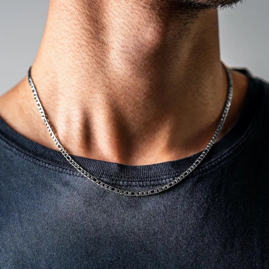 Mode Neue Figaro Kette Halskette Männer 3mm Edelstahl Gold Farbe Lange Halskette Für Männer Schmuck Geschenk Kragen hombres Image
