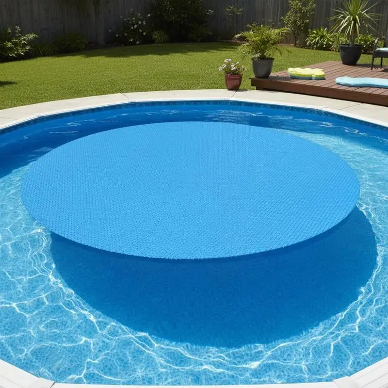 Couverture solaire pour piscine, couverture solaire ronde pour piscine, protection pour piscine en PE, piscine enterrée ou hors sol