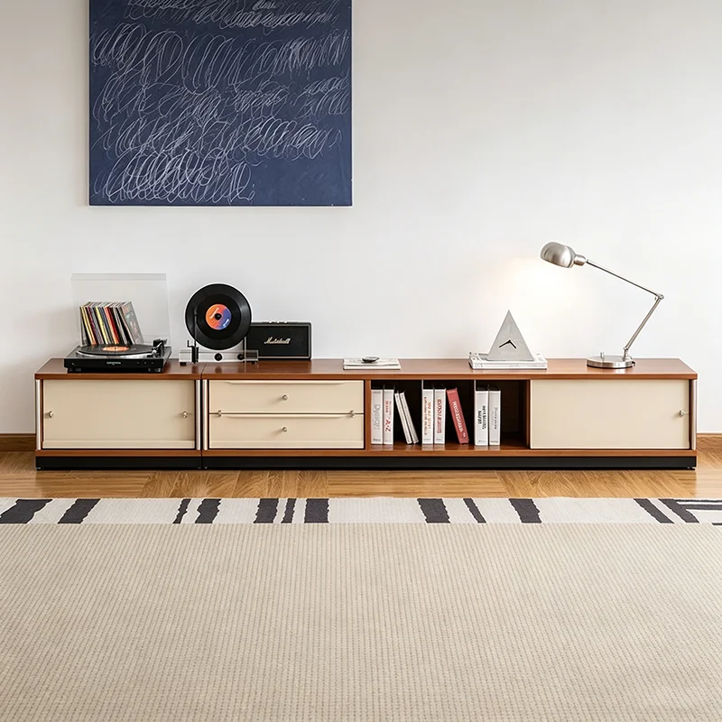Meuble TV vintage japonais, combinaison de meubles TV longs et modernes pour appartements et salons, meuble de rangement pour téléviseur, mobilier de maison