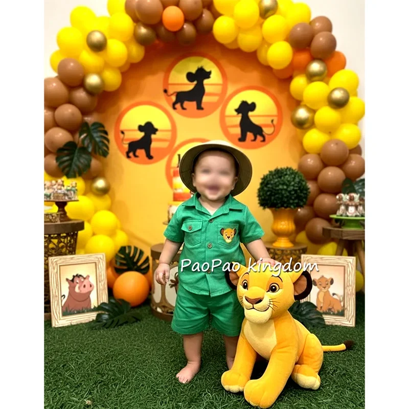 1 Set Anime König der Löwen Simba Thema Girlande Bogen Ballon Alles Gute Zum Geburtstag Party Dekoration Kinder Baby Dusche Geschenke Liefert Image
