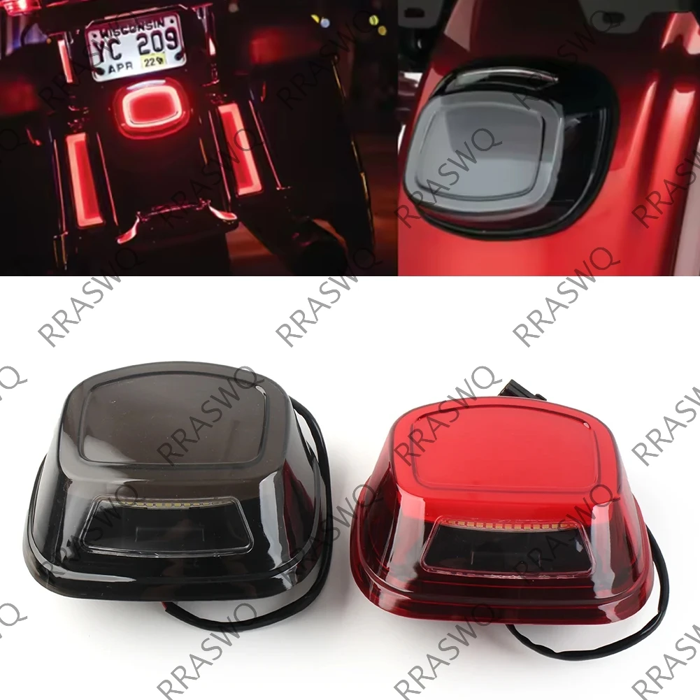 Motorrad LED Bremse Hinten Rücklicht Rauch/Rote Linse Rücklicht Für Harley Davidson Touring Softail Dyna Sportster