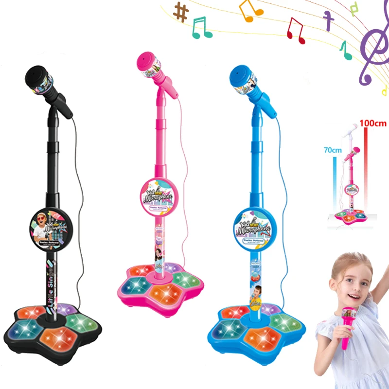 Kinder-Karaoke-Mikrofonständer-Spielzeug, tragbares elektronisches Gesangsspielzeug, langlebiger Musik-Player, Party-Unterhaltung, pädagogisches Geschenk für Image
