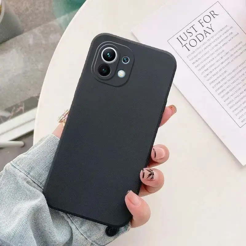 Ultradünne Flüssigsilikonhülle für Xiaomi Mi 11 11T Mi11 lite NE 5G 12 12T 12S 12X 10T Pro Silikon-Handyhülle Image