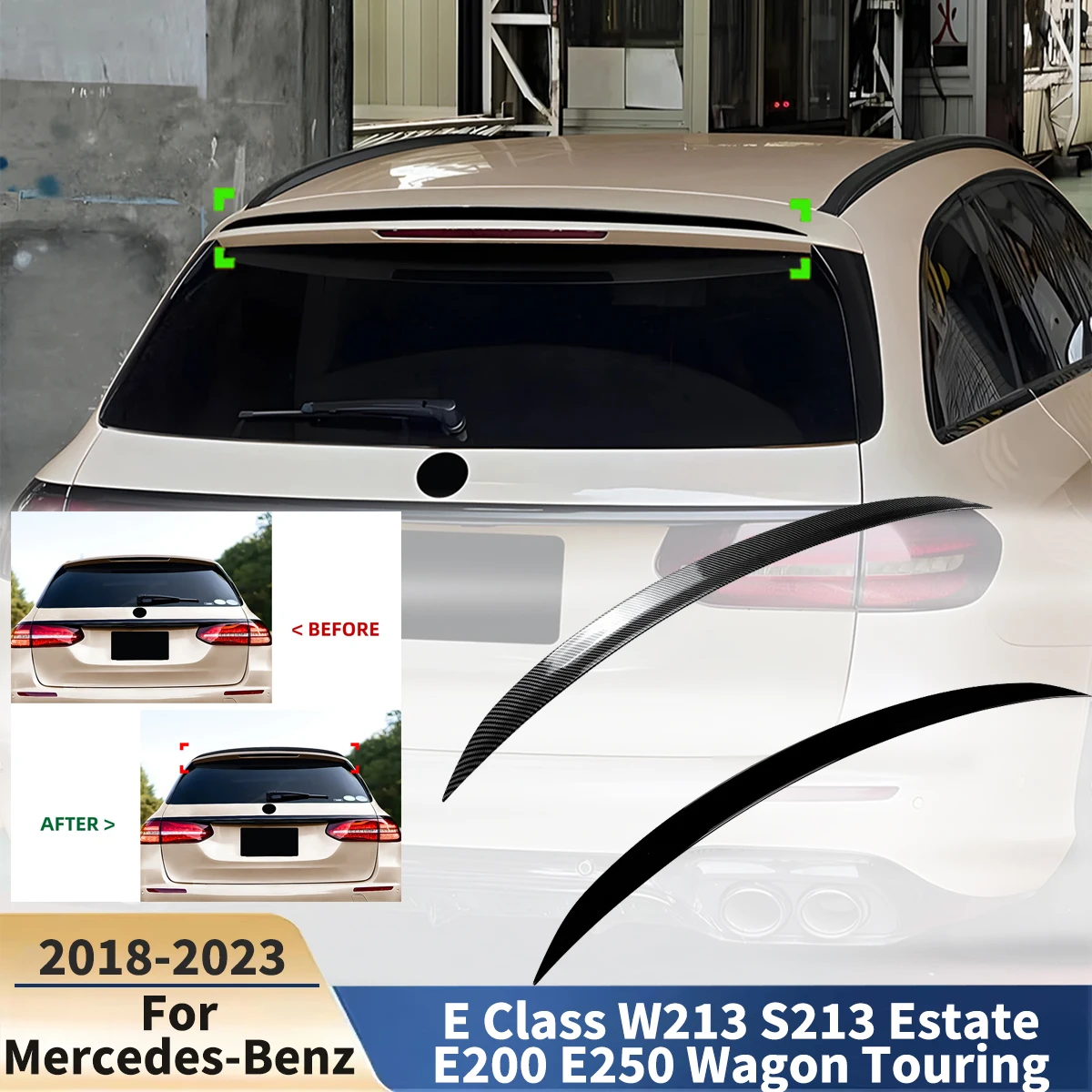 Aileron de toit arrière pour Mercedes-Benz Classe E W213 S213 E200 E250 Break Touring 2016-2023 AMG, pièces auto