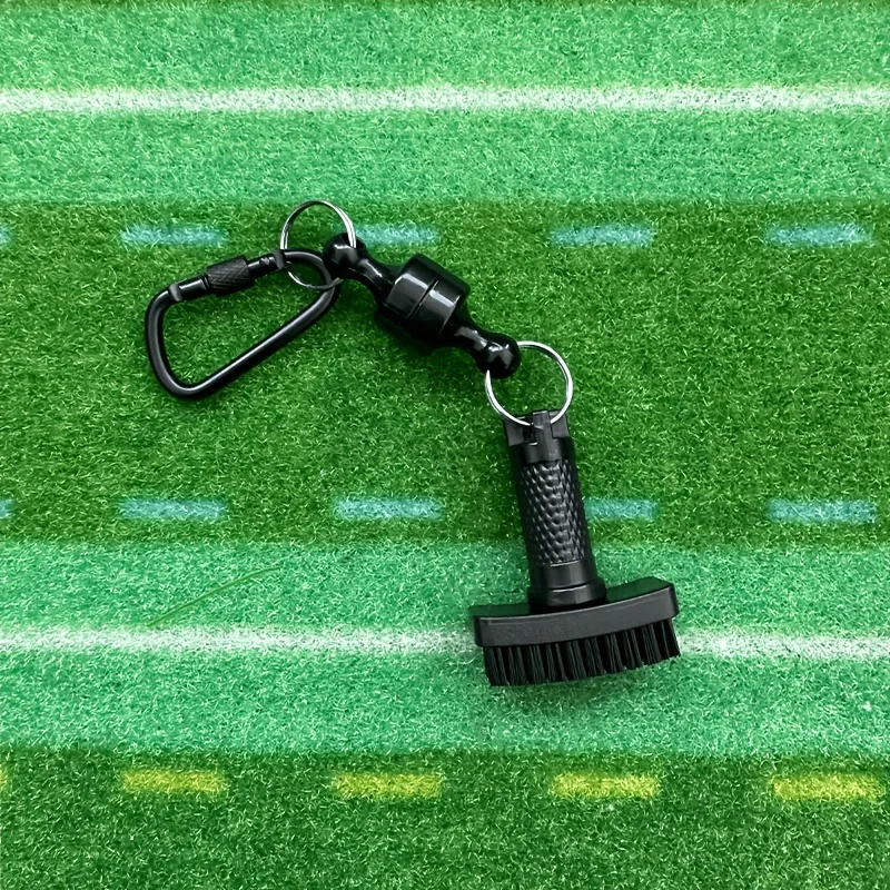 Mini-Golf-Reinigungsbürste mit Abnehmbarem Magnet, Robuste Nylonborsten, Professionelles Golfschläger-Reinigungswerkzeug Image