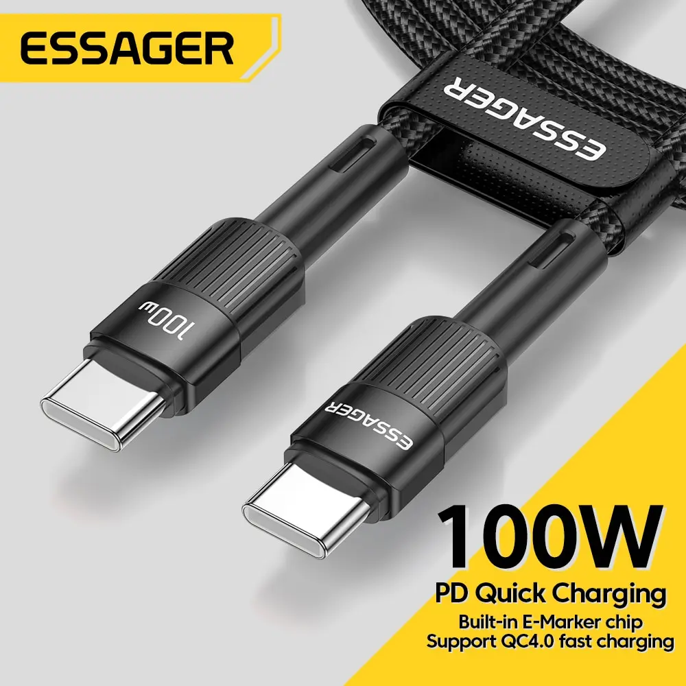 Wessager 100w c zu c typ c kabel usb c pd schnell ladekabel ladegerät kabel für macbook samsung xiaomi typ c usb c kabel Image