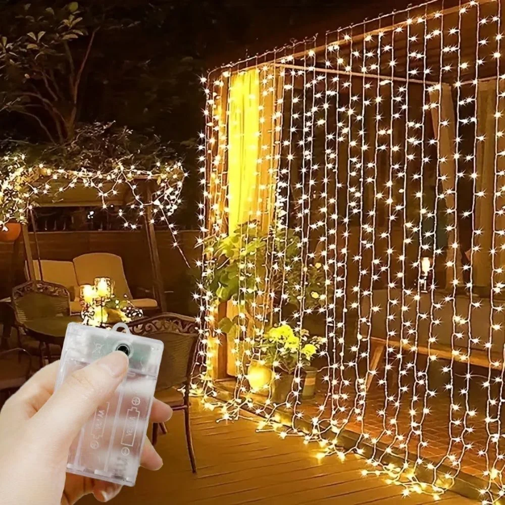 Batteriebetriebene LED-Lichterkette 8 Modi Weihnachts-LED-Lichterkette für Hochzeit Party Heim Hintergrunddekoration