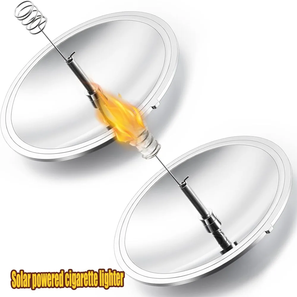 Mini-Solarfeuerzeug, tragbarer Outdoor-Zünder für Camping, Wandern, Reisen, Solarofen, Zigarettenanzünder, Notfall-Überlebensausrüstung Image