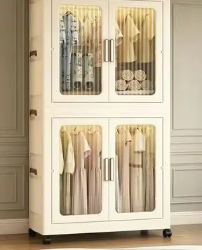 Ausgewählter Baby-Kleiderschrank, Kinderschrank, zusammenklappbarer Aufbewahrungsschrank, Kunststoff-Aufbewahrungsschrank, kostenlose Installation, Treasure