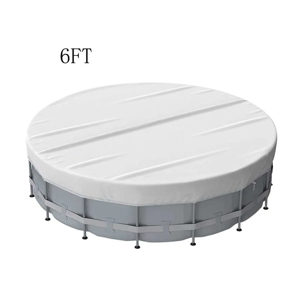 Couverture de piscine ronde de 12 pieds compatible avec les piscines gonflables, couverture de piscine gonflable pour piscines au sol, chauffage par l'énergie solaire