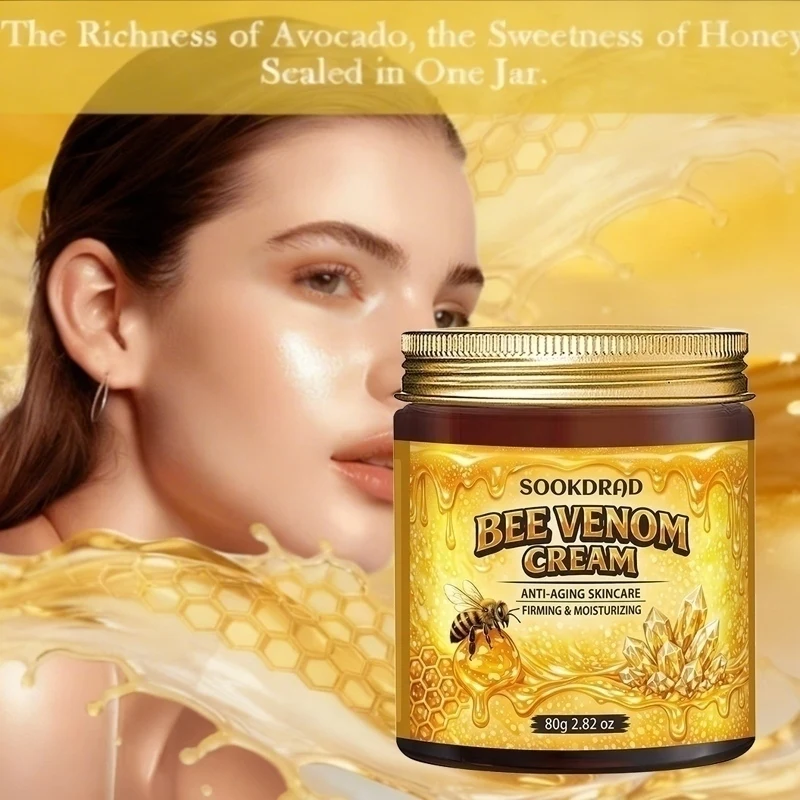 Bienengift-Creme, Natürlicher Extrakt, Straffend und Feuchtigkeitsspendend, für Gesicht, Hals und Körper, Alle Hauttypen, 80g Tägliches Pflegeprodukt Image