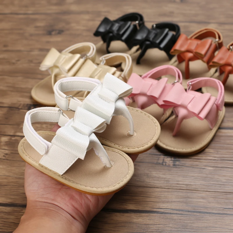 2023 neue große Schleife 0-18 Monate Baby Prinzessin Schuhe Sandale atmungsaktiv und Tröster Wanderschuhe