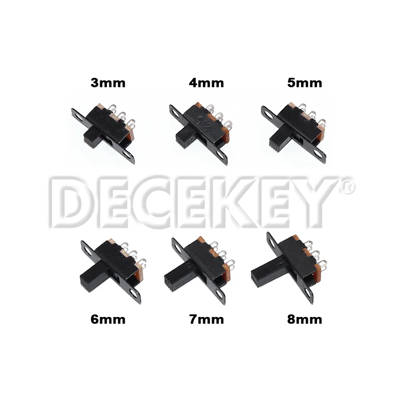 10 Stück Kippschalter 3MM~8MM SS12F15VG7 SS12F15 SS12F15VG3 G4 G5 3PIN 1P2T Schiebeschalter mit Hohem Griff Image