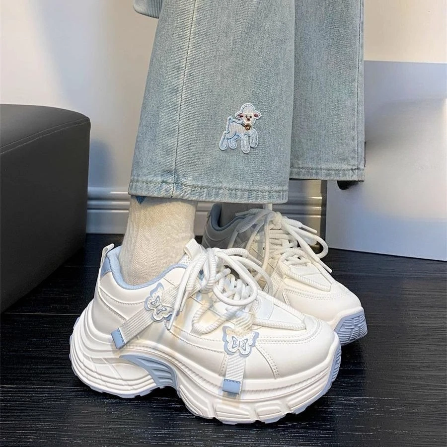 Frühling/Herbst Elegante Leichte Dickbesohlte Sport- und Freizeitschuhe Modische Bestseller Neue Bequeme Damenschuhe
