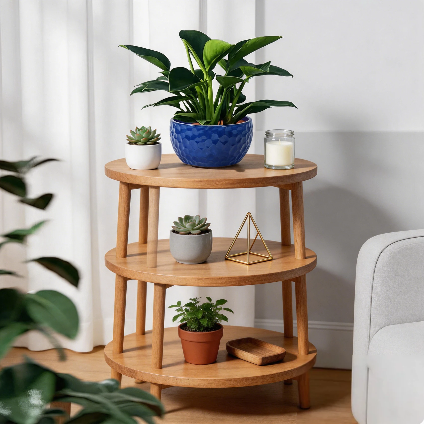 Kobaltblauer Gehämmerter Handgefertigter Atmungsaktiver Keramik-Blumentopf zum Pflanzen von Sukkulenten und Veilchen für Fensterbank oder Bücherregal Image