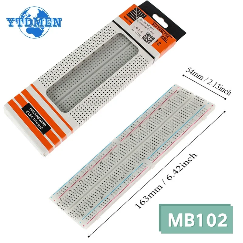 1PCS MB102 830 Breadboard Solderless PCB Brot Bord MB102 Test Entwickeln Experiment Boards DIY Elektronische, für Arduino Image