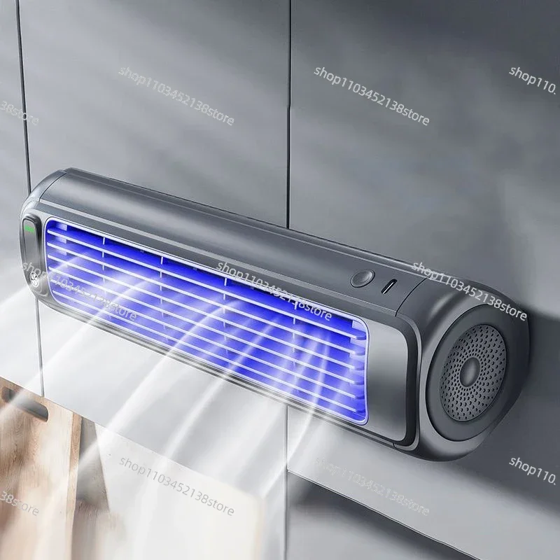 Ventilateur mural silencieux rechargeable pour climatisation, ventilateur électrique pratique pour la maison, la cuisine, la salle de bain, sans perçage