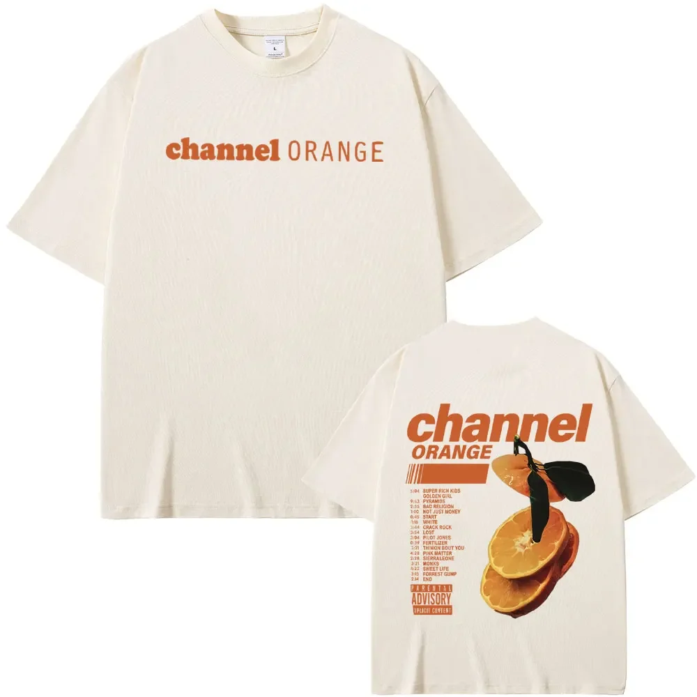 T-Shirts Blond Hip Hop Vintage T-Shirt Mode Streetwear Rapper Frank Channel Orange Grafik-Print T-Shirt Ocean Herren Sommer