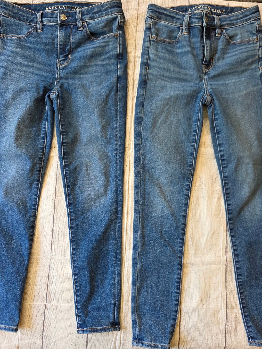 American Eagle Outfitters Jeans | American Eagle Women's Size 2 Short & 2 X-Short High Rise Jeggings No Holes | Color: Blue | Size: 2 Short & 2 X-Short