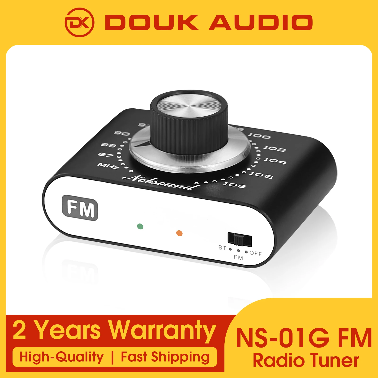 Douk Audio Tragbarer 87–108 MHz FM-Radio-Tuner, Stereo-Bluetooth 5.0-Empfänger, wiederaufladbar, mit 3,5 mm Ausgang Image