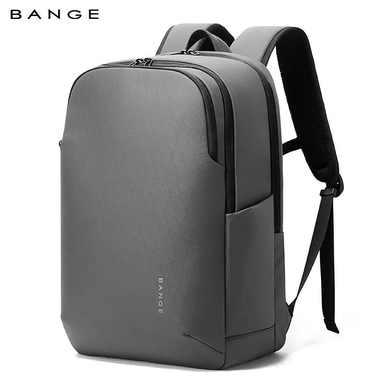 BANGE Lässiger 15,6-Zoll-Laptop mit mehreren Taschen, großes Fassungsvermögen, leicht, wasserdicht, für Geschäftsreisen, geräumiger Herren-Rucksack mit YKK Image