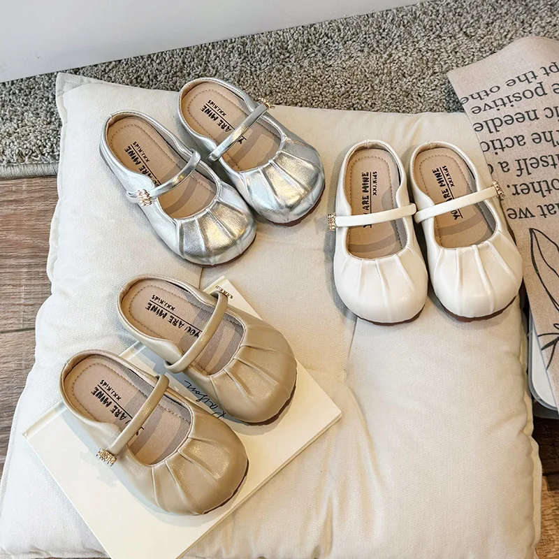 Mädchen Sommer Prinzessinnen-Slipper – Geschlossene Zehenpartie, weiche Sohle, für den Alltag im Freien, modische Kinderschuhe