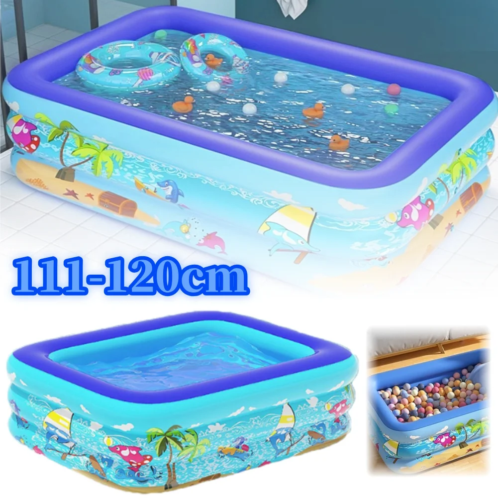 Piscine gonflable de 1.1M 1.2M piscine extérieure intérieure en PVC piscine épaississante de dessin animé pour piscine d'enfants en bas âge