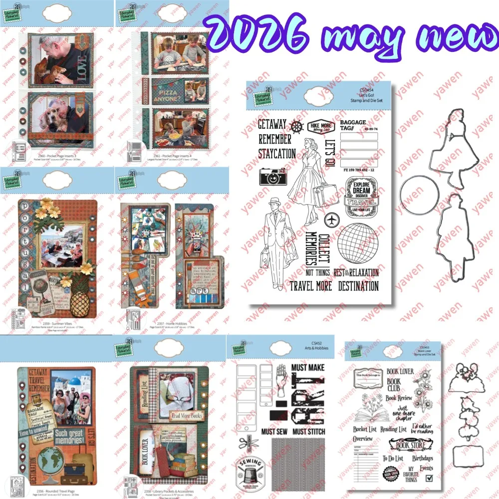 Buch-Stanzformen aus Metall für DIY-Scrapbooking, Bastelarbeiten, Fotoalbum-Vorlage, handgemachte Dekoration, Blumen, Maus-Stempel, 2026 Neu Image