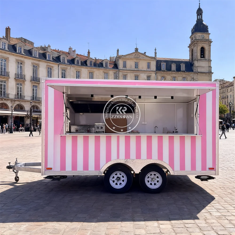 Remorque de nourriture de hamburger de rue entièrement équipée Concession Pizza BBQ chariot de nourriture barbecue fumeur camion de nourriture remorque avec cuisine complète