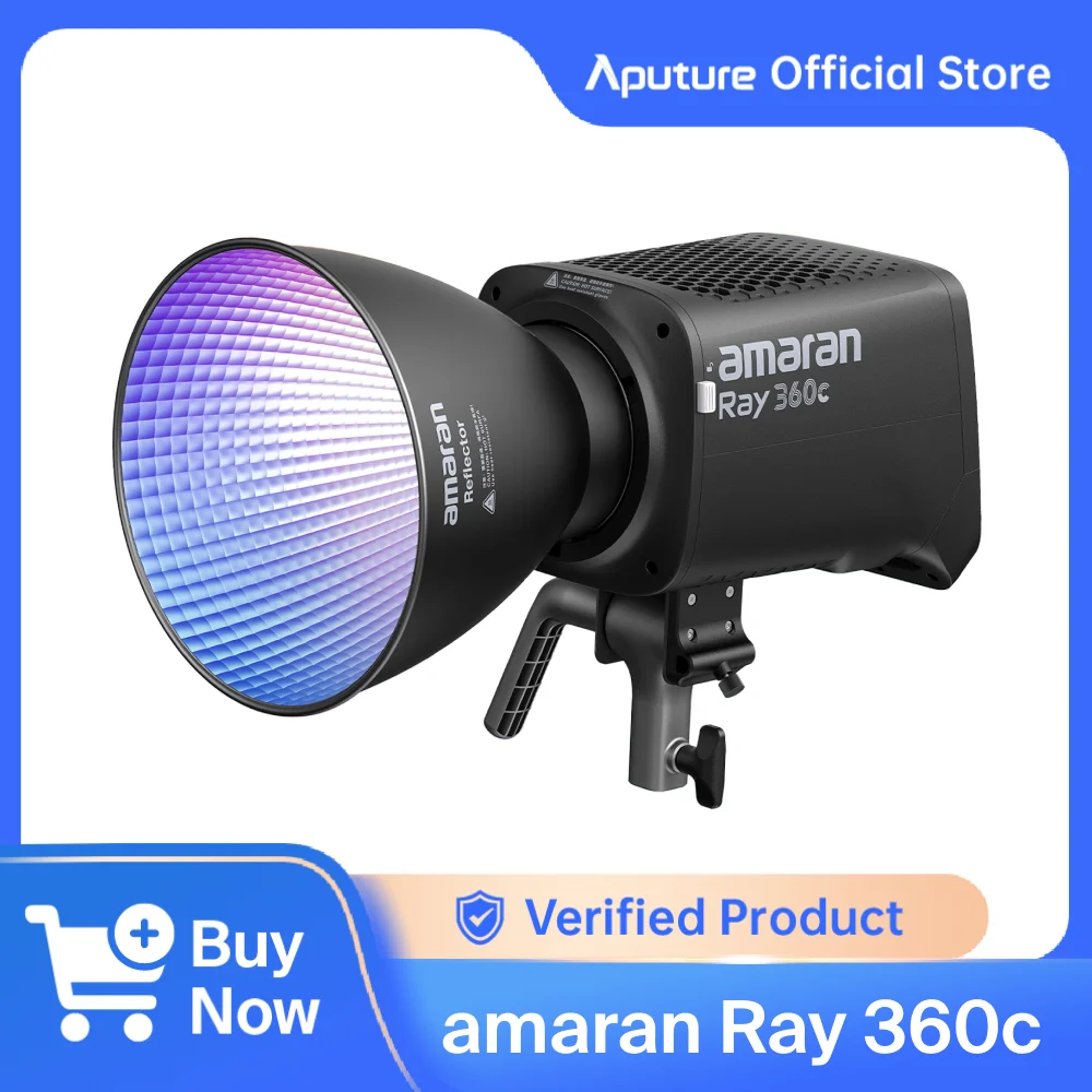 Amaran Ray 360c Vollfarb-Punktquellen-Fotolicht 2300 K bis 10.000 K G/M-Einstellung Amaran APP-Steuerung über integriertem NFC Image