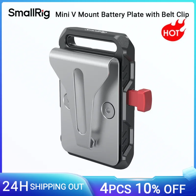 Small rig Mini-V-Mount-Batterie platte, V-Lock-Batterie platte mit Gürtel clip für Kamera-Netzteil- Image