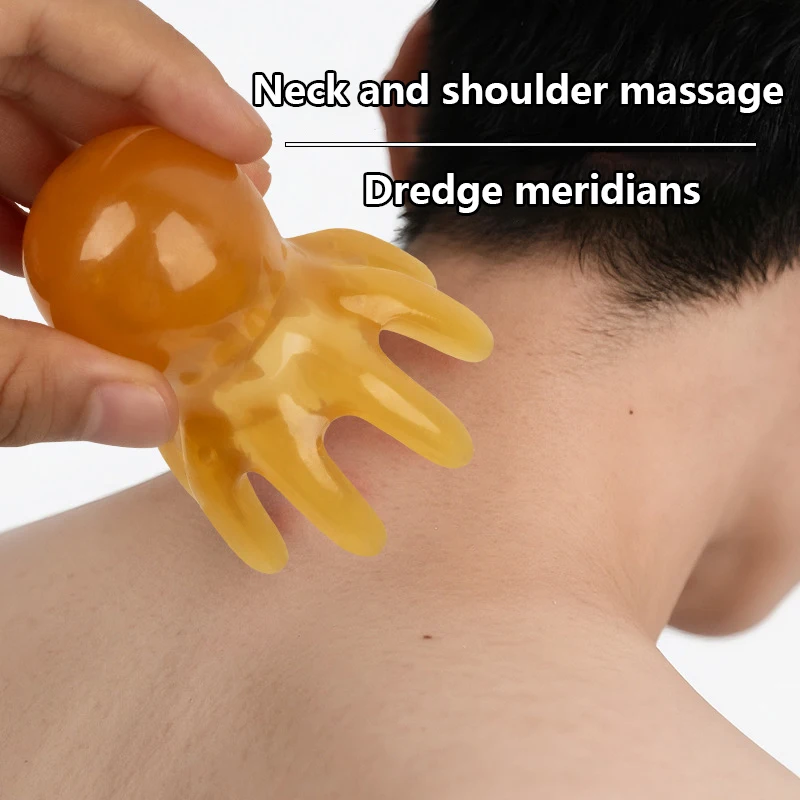 Niedlicher Oktopus-Kopfhautmassagekamm (Harz)｜Koreanische Haarpflege, Stressabbau, gegen Haarausfall, tragbarer Kopfmassagegerät für Zuhause & Reisen Image