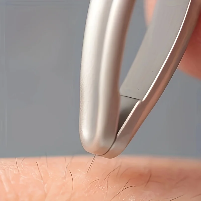Premium-Pinzette mit rundem Kopf für Augenbrauen und Gesichtshaarentfernung, nahtlose Clips, kurzes Haar, Präzisions-Bartclip Image