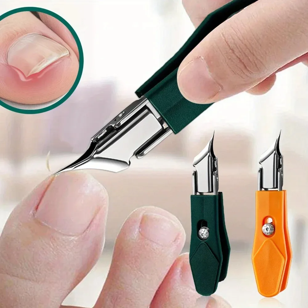 25 ° Schrägkantiger Nagelknipser mit Breiter Öffnung aus Edelstahl, Professionelles Werkzeug für Eingewachsene Zehennägel, Adlerkлюnenförmiger Schräg-Zehennageltrimmer Image