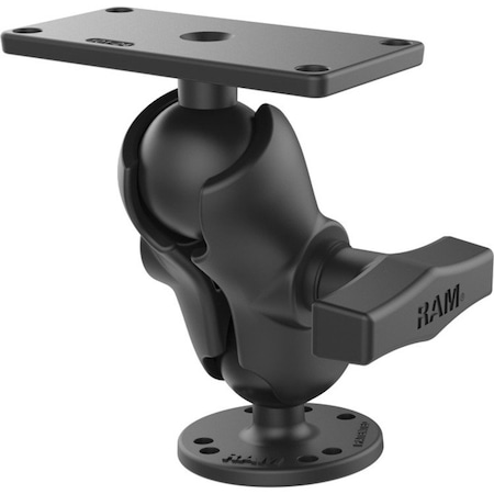 RAM MOUNTS RAM-202-24-B-202 RAM 1.5" Ball Mount with 2.5" Round Base, Short Arm