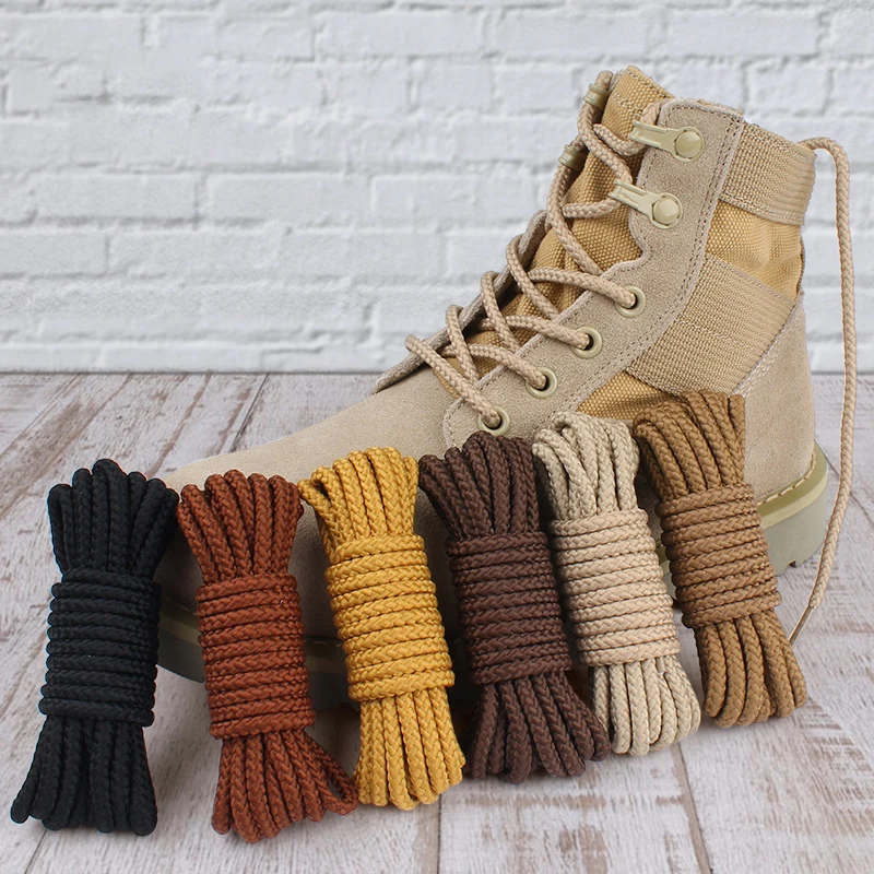 1 Paar runde Schnürsenkel für Martin-Schuhe, Turnschuhe, Schnürsenkel, solide Stiefel, Schnürsenkel, solides Weben, verschleißfest, Schnürsenkel