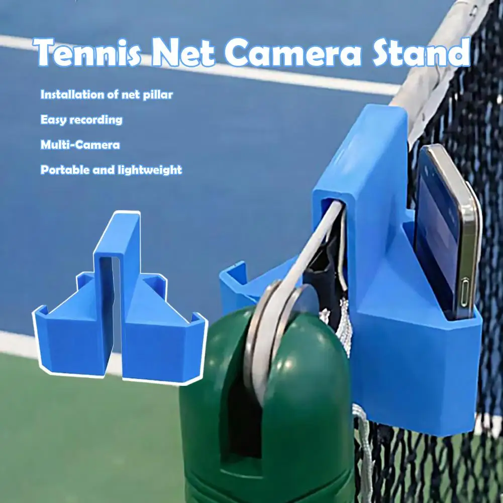 Padel-Tennis Hängekamerahalterung Doppelperspektive Hängende Tennisnetz-Telefonhalterung Tennis-Aufnahmehalterung Telefon-Actionhalter