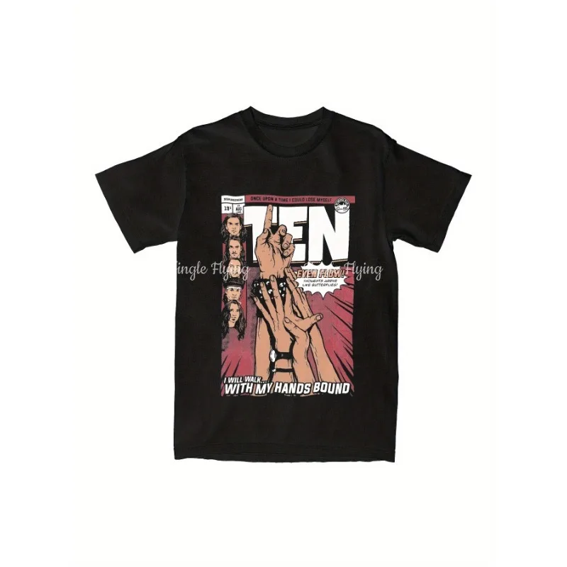 Männer T-shirt Zehn Studio Album Perlen Jam T Shirts Hip Hop Sommer T-shirt Spaß Casual Reine Baumwolle Tops Plus größe Kleidung
