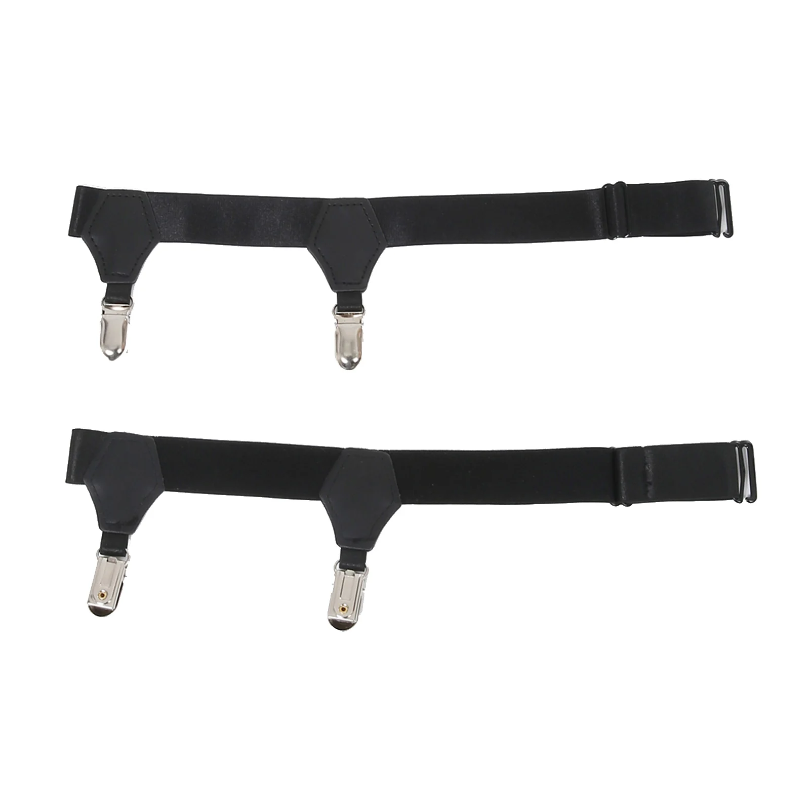 1 Paar schwarze Strumpfhalter für Herren, sexy Strumpfband, elastisch, rutschfest, Haltergurt, Beinhalter mit Clip-Schnalle A