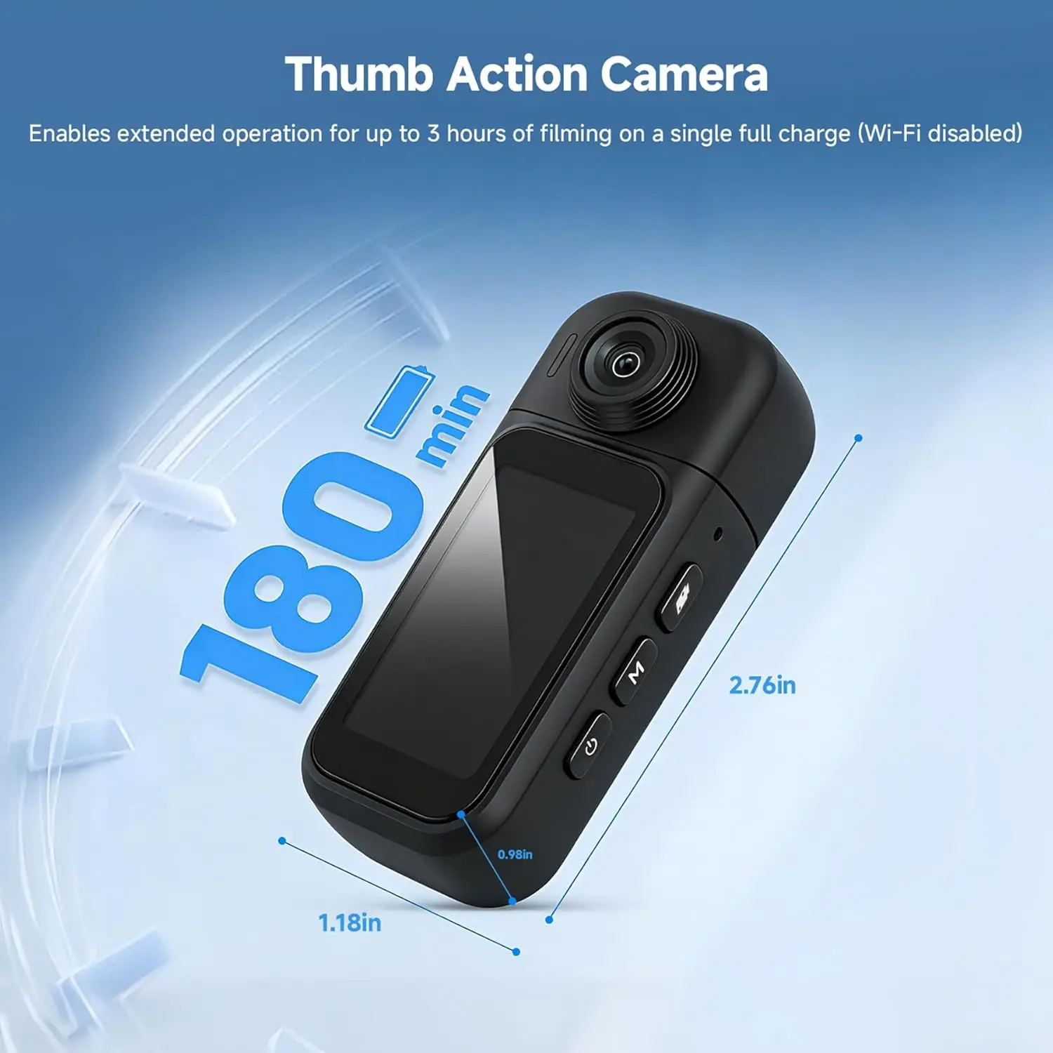 4K Mini HD Sport Action Kamera 1,47“ Touchscreen Outdoor 2,4G WiFi Aufnahme POV Magnetisch Tragbar 180 ° Rotierende Linse YouTube Image